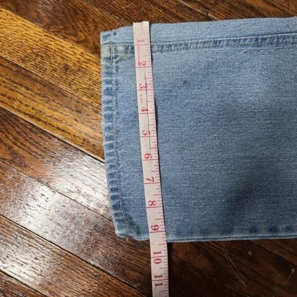 Vintage 90s High Rise Light Wash Straight Leg Jeans Unisex - Picture 10 of 13